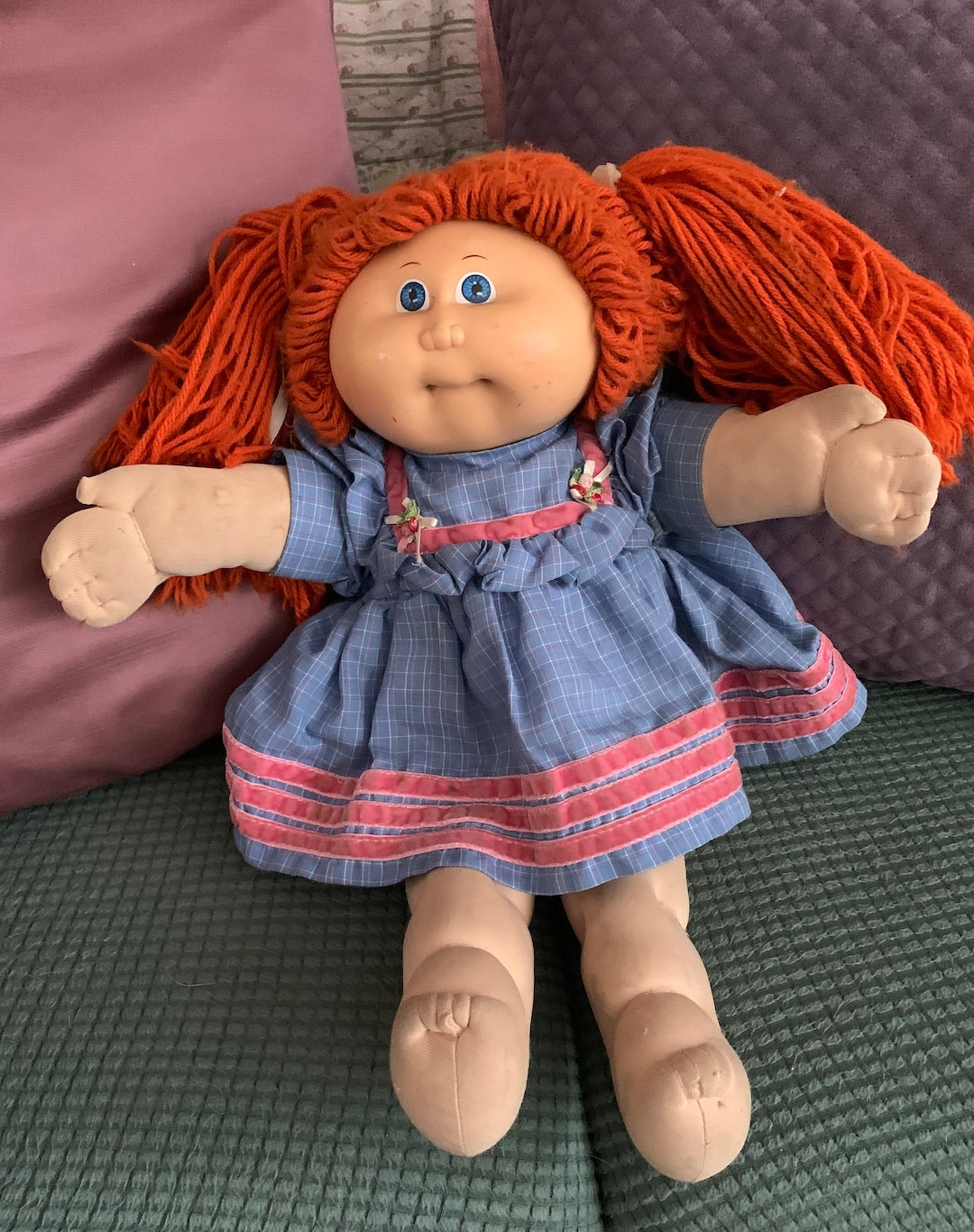 1985 Red Yarn Hair Cabbage Patch Kid Doll W/original Dress Etsy