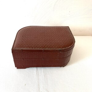 Vintage ART DECO Plastic Box Textured with 2 Compartments Vanity Item Jewelry Box Scarf Box Storage