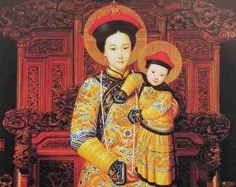 Our Lady of China Chinese Virgin Mary Reproduction Poster Print