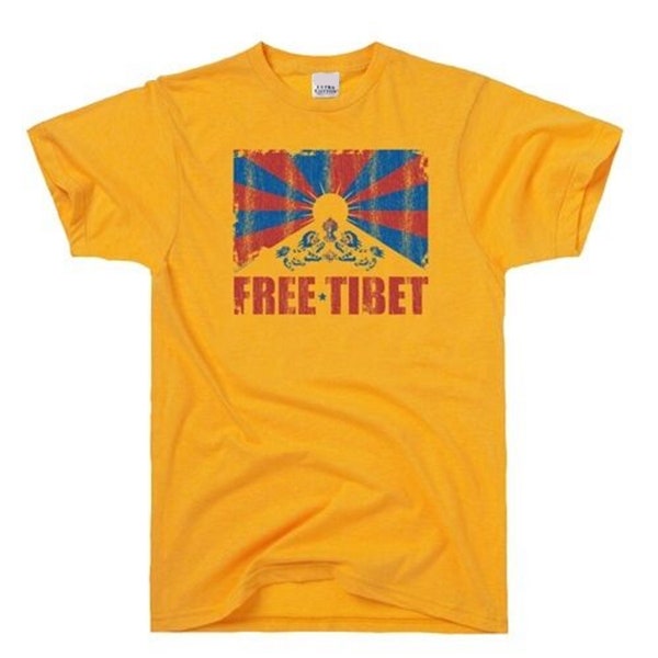 Free Tibet Flag Buddha Buddhism Buddhist T-Shirt