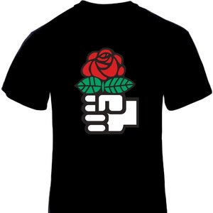 Socialism Fist and Red Rose Socialist Symbol T-Shirt