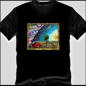 Flammarion Engraving Astronomy Alchemy Spiritual Art T-Shirt