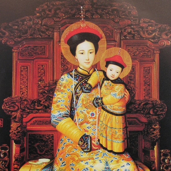 Our Lady of China Chinese Virgin Mary Reproduction Poster Print