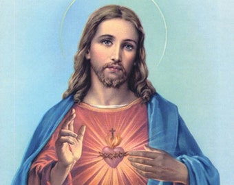 Sacred Heart Of Jesus Art Poster Print Reproduction