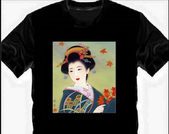 Geisha Kimono Ukiyo-e Art T-Shirt