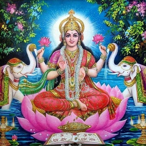 Lakshmi Goddess of Love, Prosperity, and Wealth Poster Print