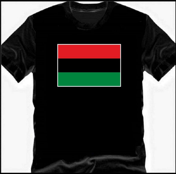 African American Flag Shirt Red Black Green T Shirt Red Black And