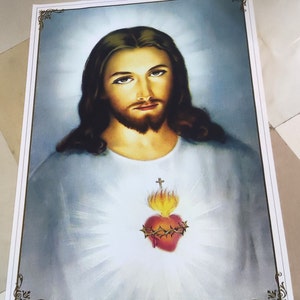 Sacred Heart Of Jesus Art Poster Print Reproduction