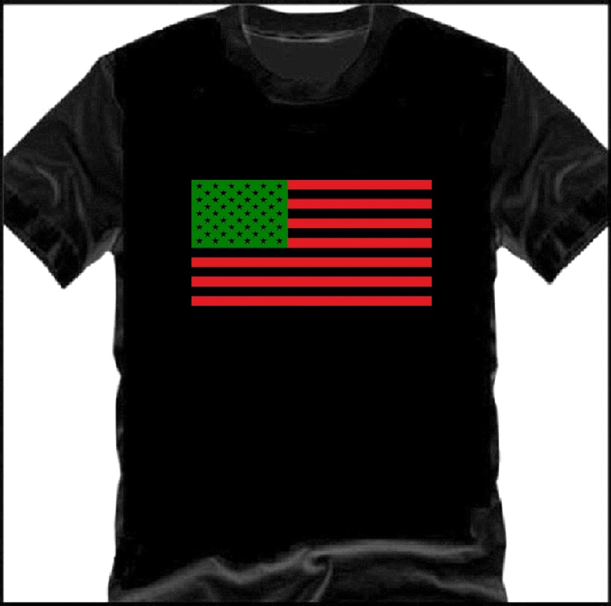 African American Red Black Green Flag T-shirt - Etsy
