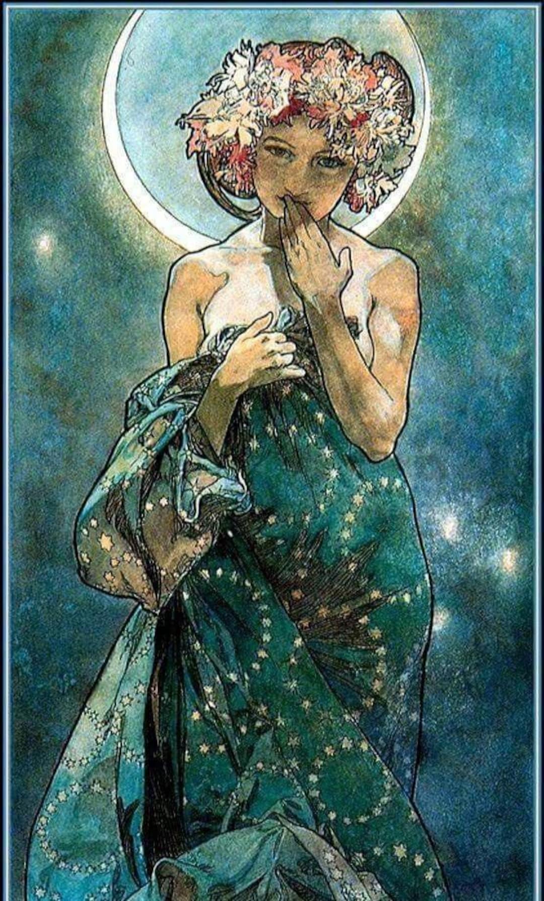 アルフォンスミュシャ　版画 アルフォンス・ミュシャ 限定復刻版画「四つの花」 | | アトリエ