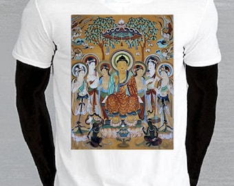 Buddha and Bodhisattvas Dunhuang Mogao Caves Art T-Shirt