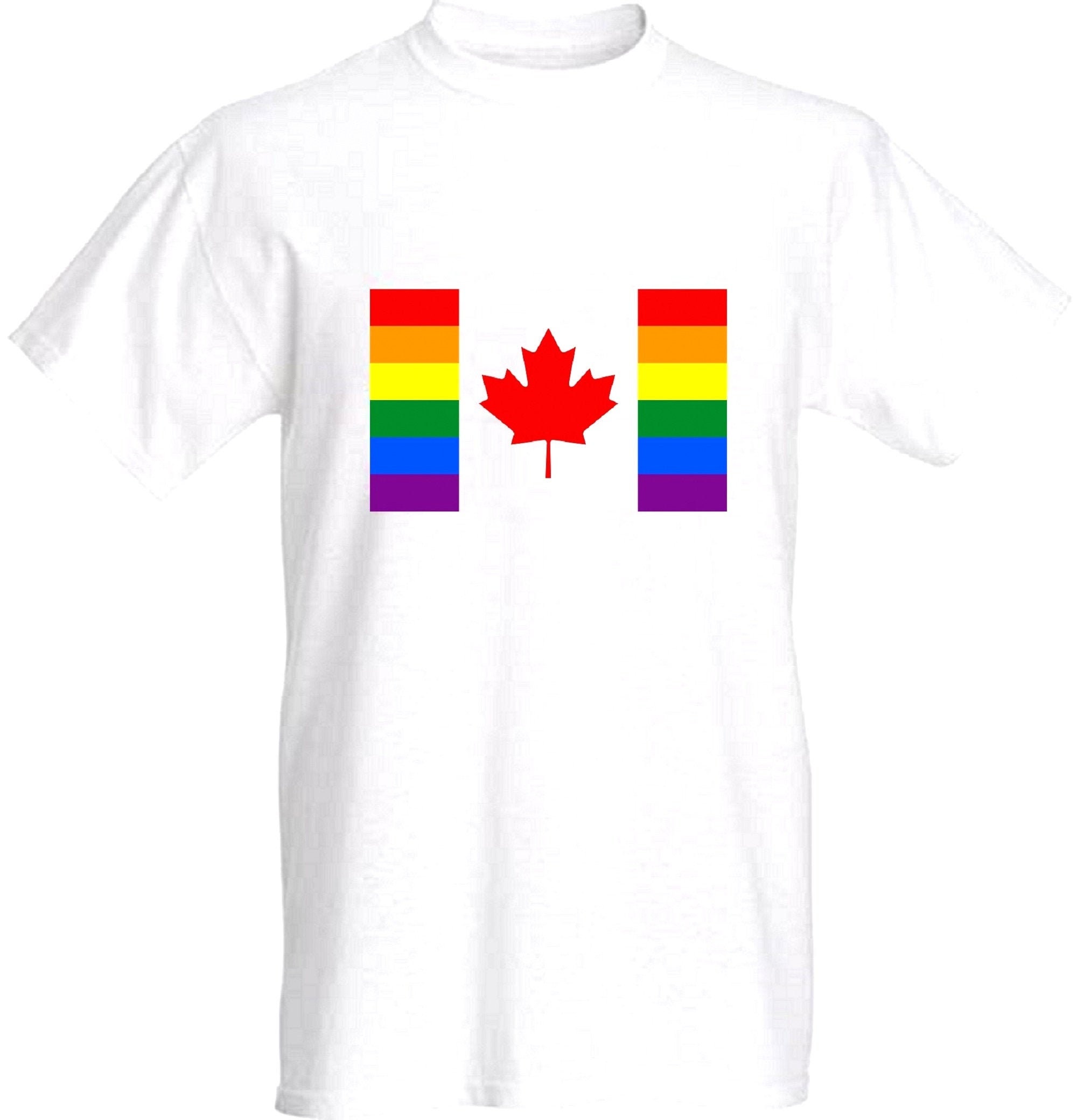 Canadian Pride Rainbow Flag Maple Leaf Canada T Shirt Etsy France