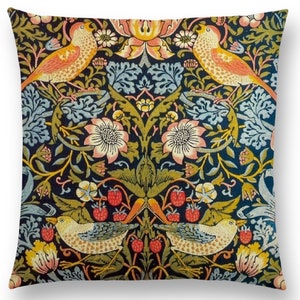 William Morris Strawberry Thief Cushion Cover Pillow Case