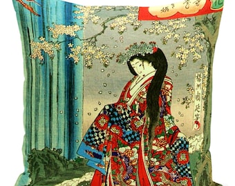 Geisha Classic Ukiyo-e Art Cushion Cover Pillow Case