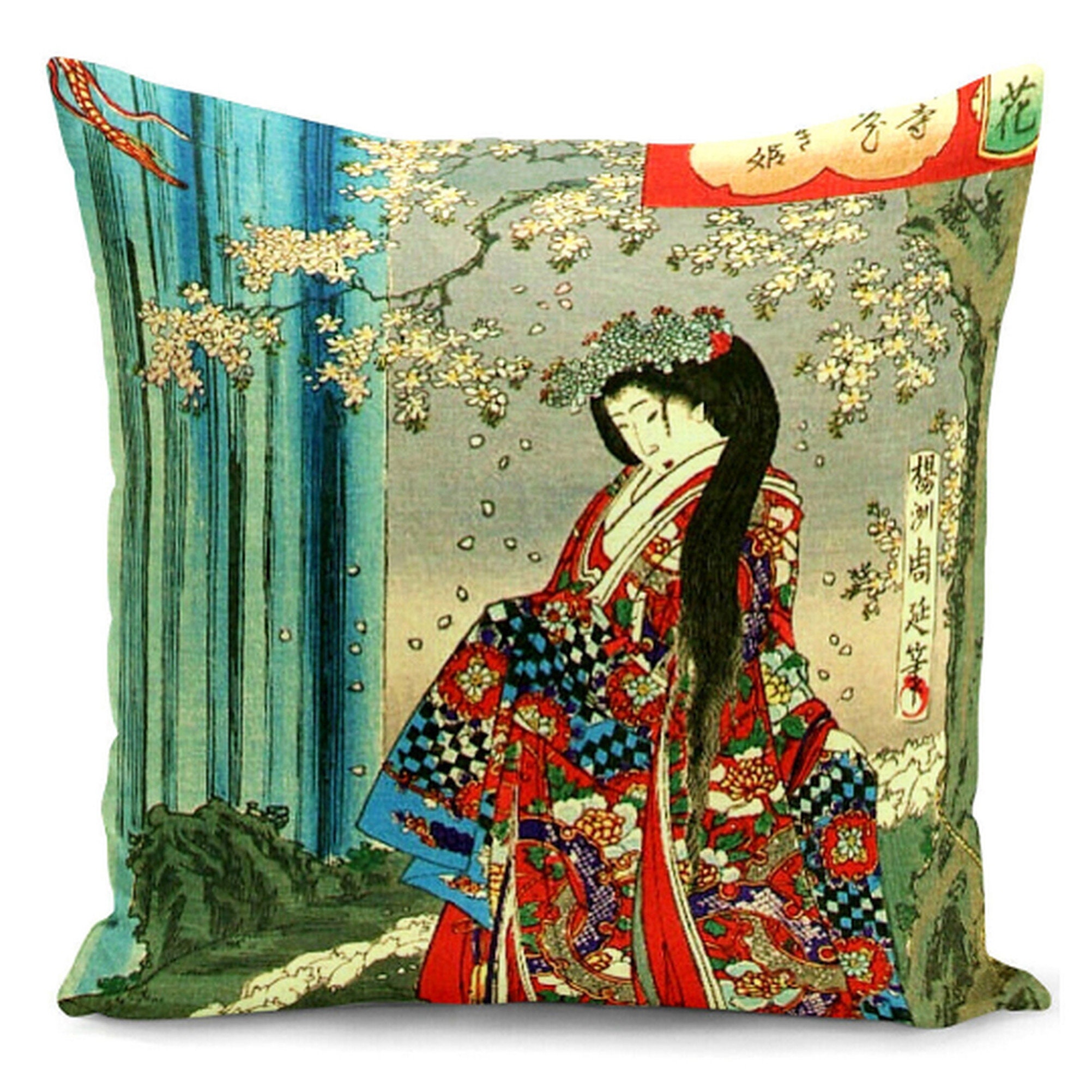 芸者クラシック浮世絵アートクッションカバー枕カバー - Etsy 日本