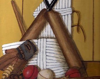 Cricket Still Life Print