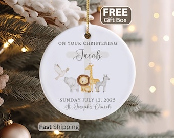 Christening Ornament, Christening Christmas Ornament for Christening Gifts for Boys Christening Gifts For Girls Christening Keepsake