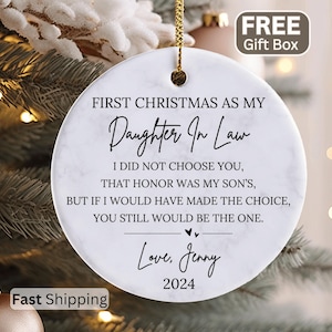 Personalized Daughter In Law Christmas Gifts For Daughter In Law Ornament Daughter In Law Gift From Mother In Law To My Daughter In Law Xmas