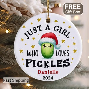 Funny Pickle Gift For Pickle Lover Gift Christmas Pickle Ornament Cucumber Gift Pickle Christmas Gift Cute Pickle Gift Girl Loves Pickles