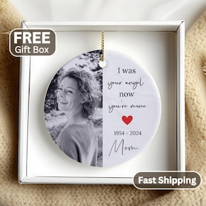 Personalized Memorial Christmas Ornament Loss Of Dad Gift Mom Memorial Photo Ornament Remembrance Gift loss of mother - Grandma Loss of Mom