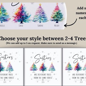 Sisters Ornament Personalized Sister Christmas Gift For Sister Christmas Ornament Sisters Bauble 3 Sisters Gift Sisters Keepsake 4 Three Sis