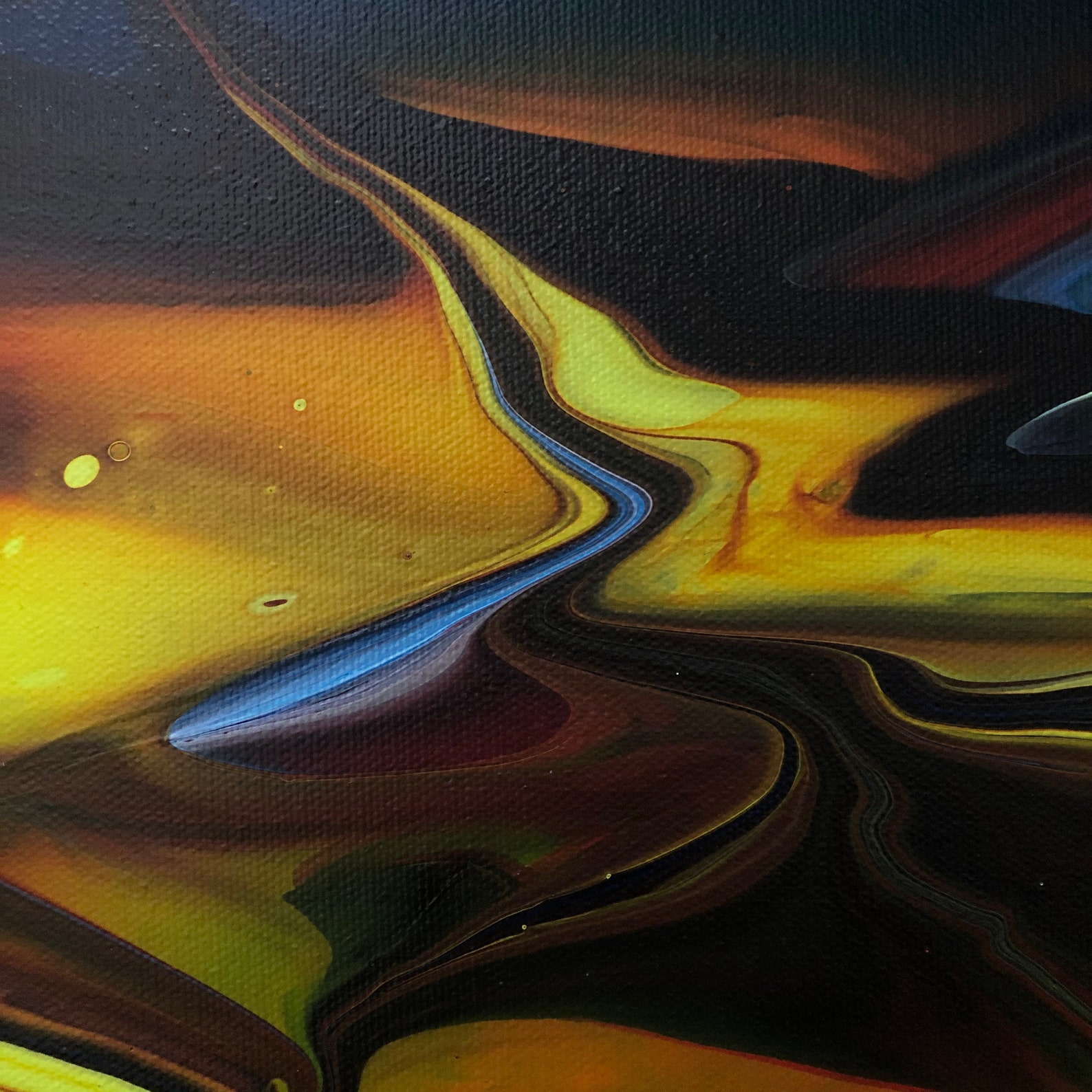 Wohnkultur Paint Pour abstrakte Kunst bildende Kunst | Etsy