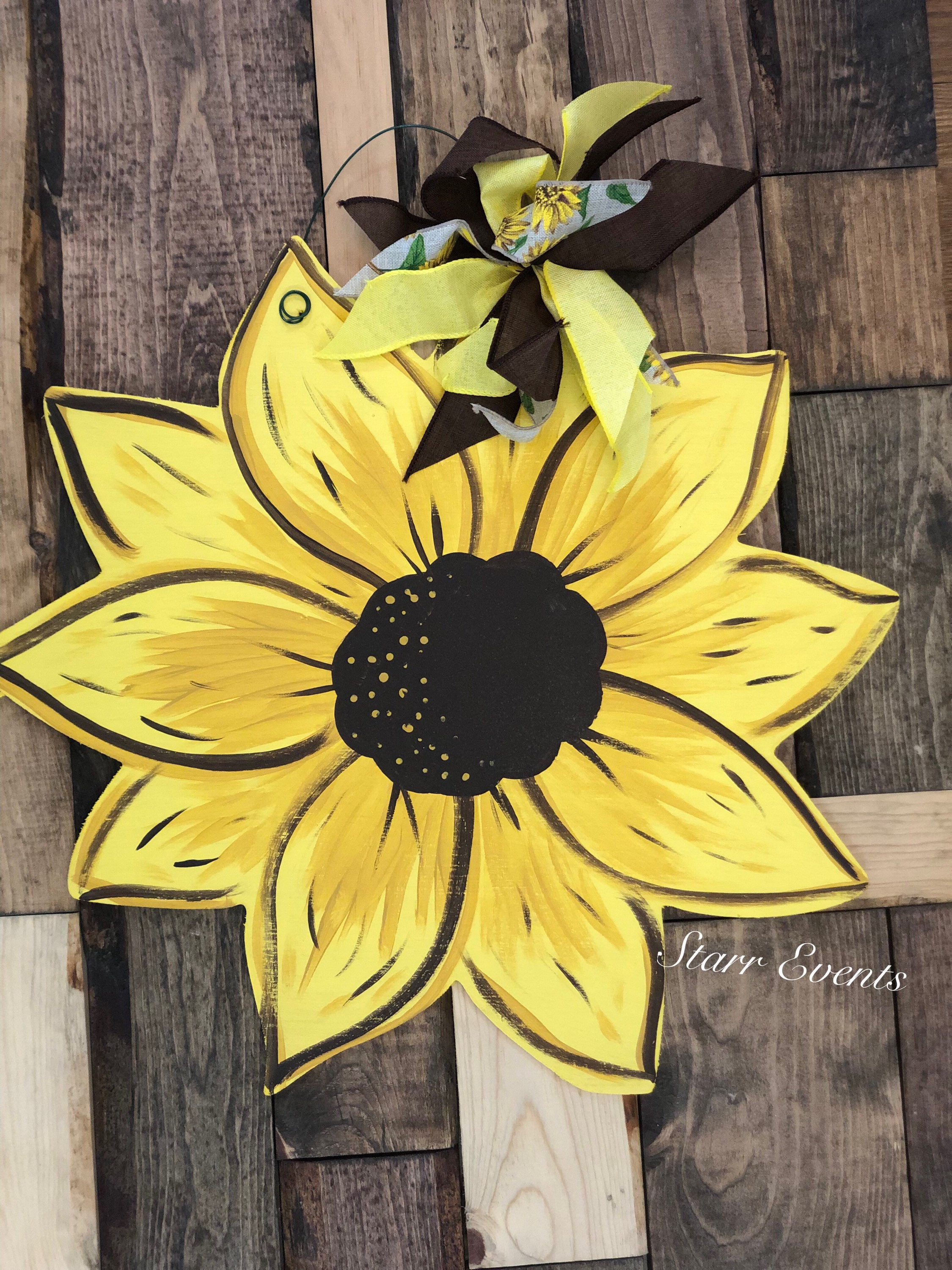 Sunflower Door Hanger. Summer Door Hanger . Sunflower Decor. Front Door ...