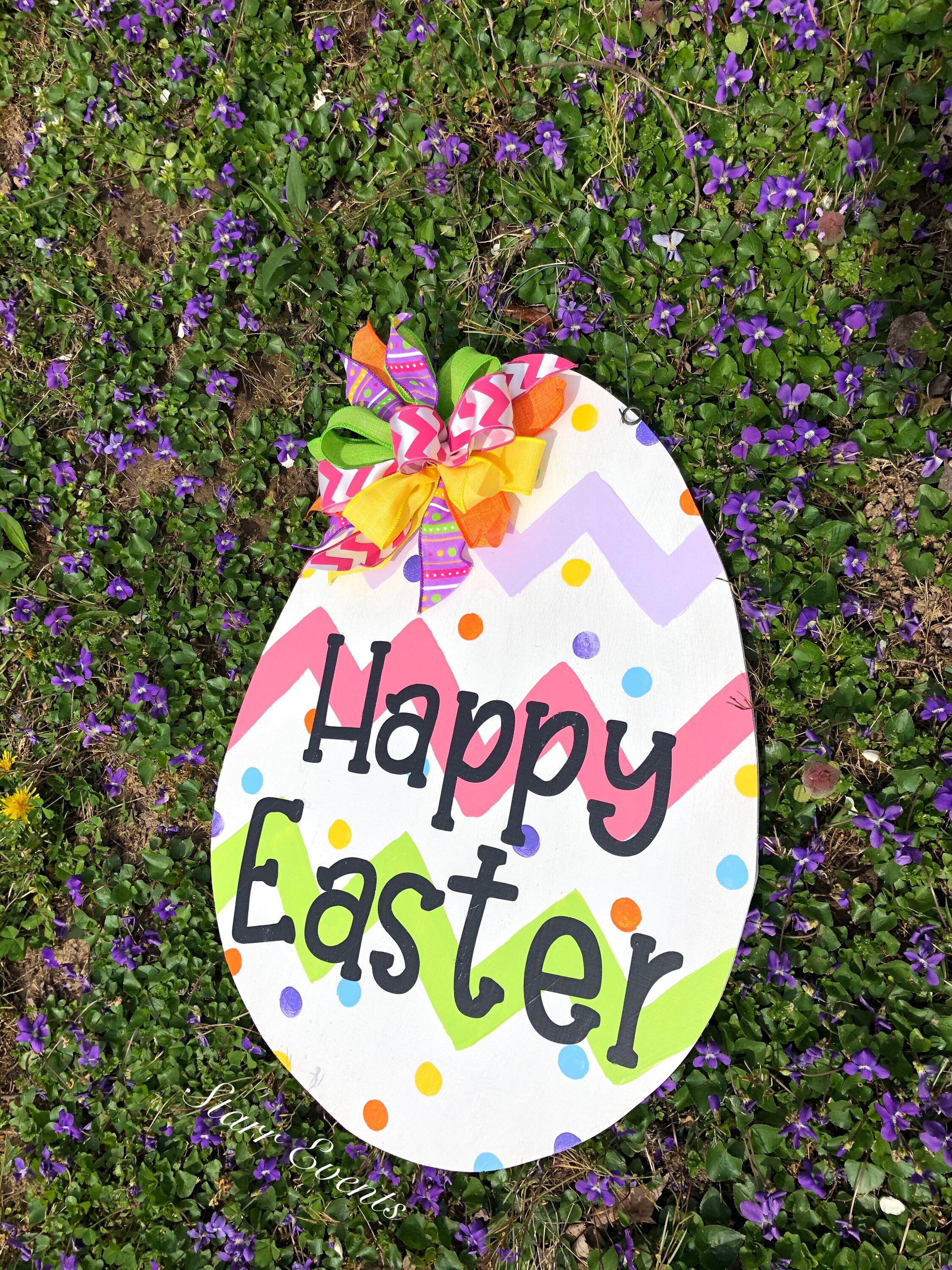 Happy Easter Door Hanger Easter Decorations. Happy Easter Sign Easter ...