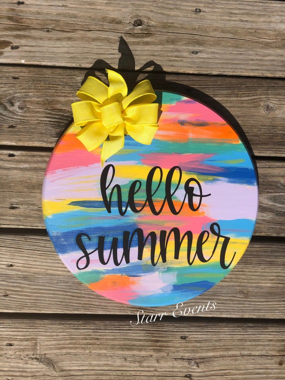 Hello Summer Door Hanger. Summer Decorations. Summer Door Decor. Summer  Decor. Hello Summer Door Wreath. Hello Summer Signs Front Door Decor -   Canada