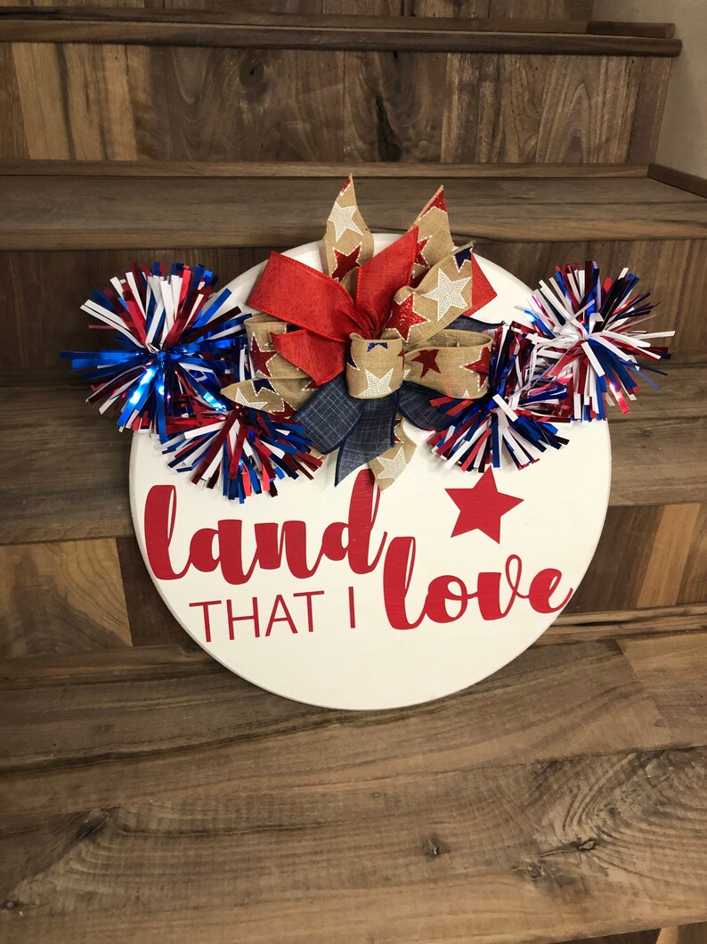 July 4th Door Hanger. Fourth of July Decorations July 4th Door Etsy
