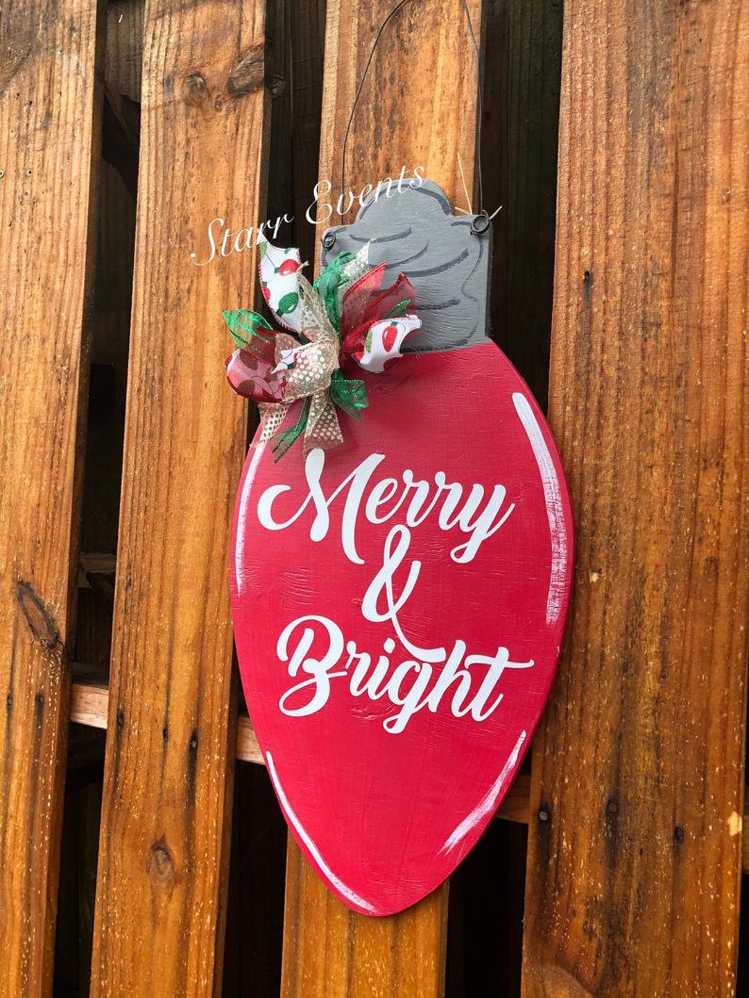 Christmas Door Hanger Christmas Signs Christmas Decorations. Merry and