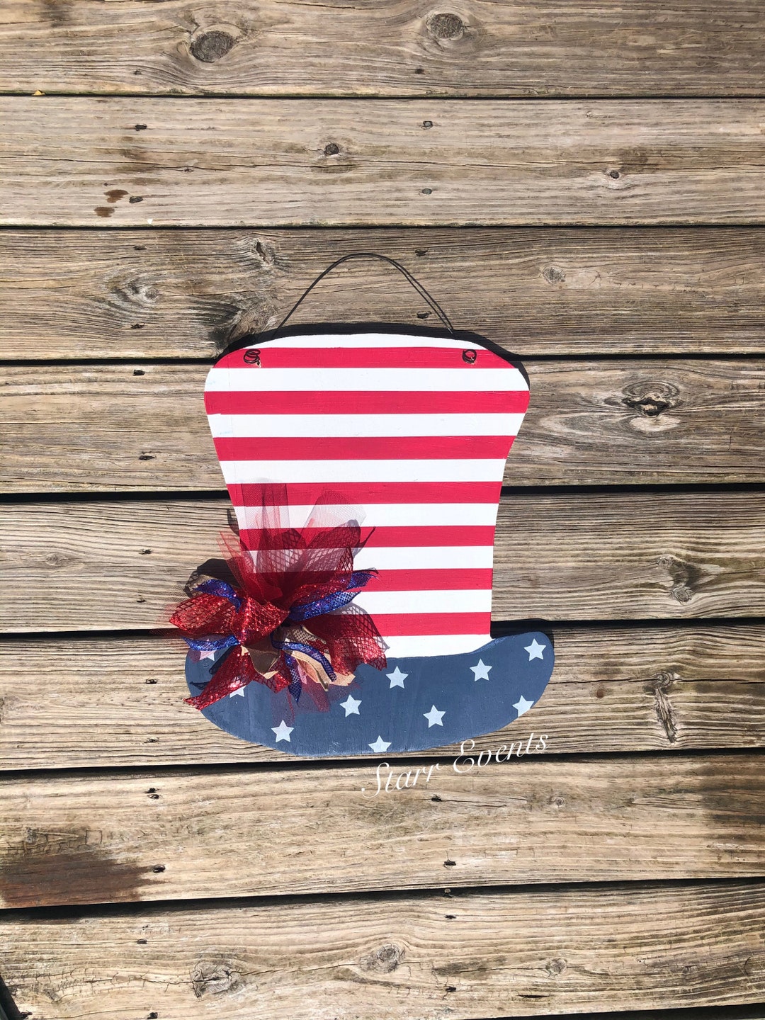 July 4th Door Hanger. Fourth of July Decorations. July 4th Door Decor