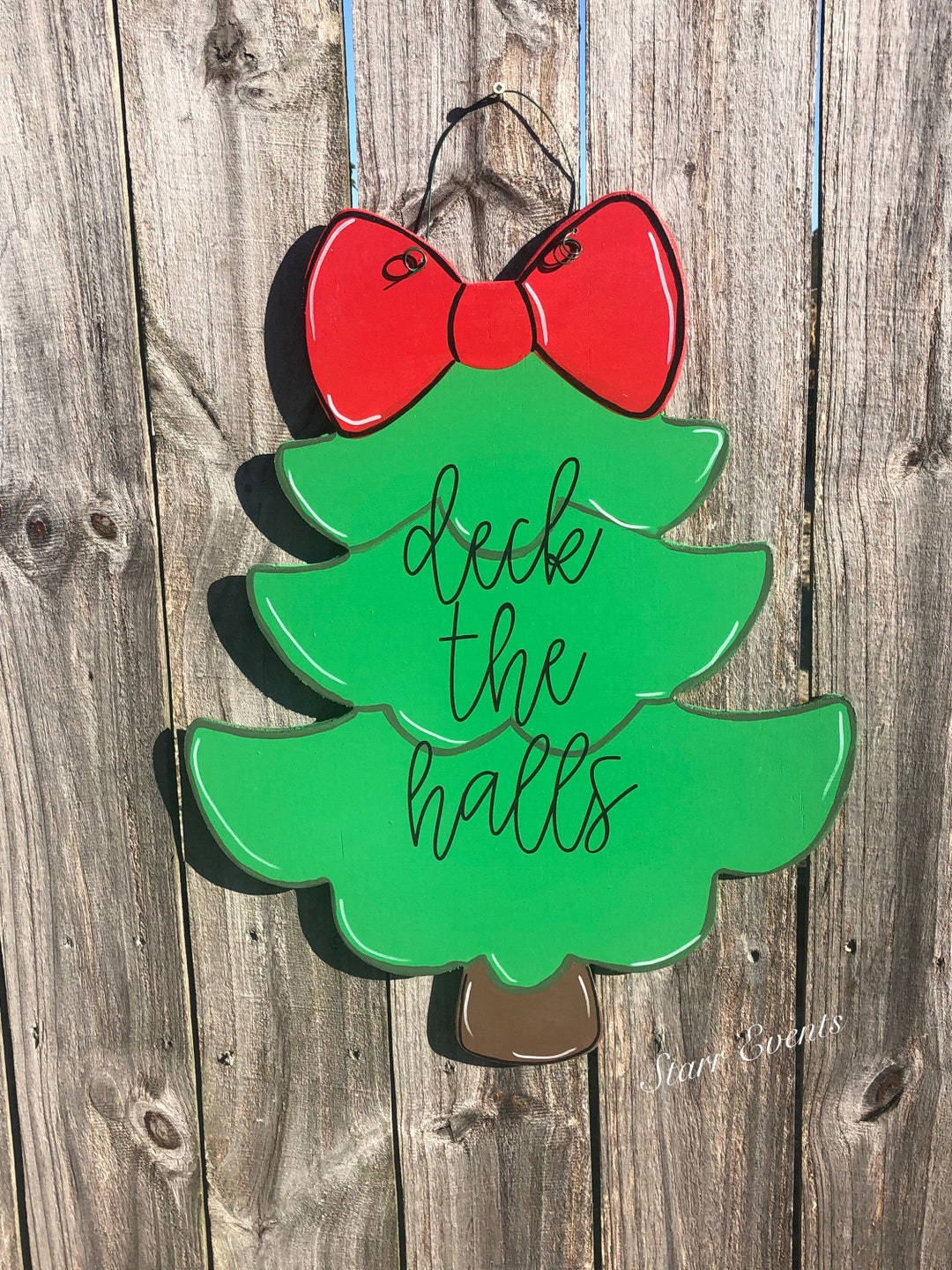 Christmas Door Hanger Christmas Signs Christmas Decorations. Deck the