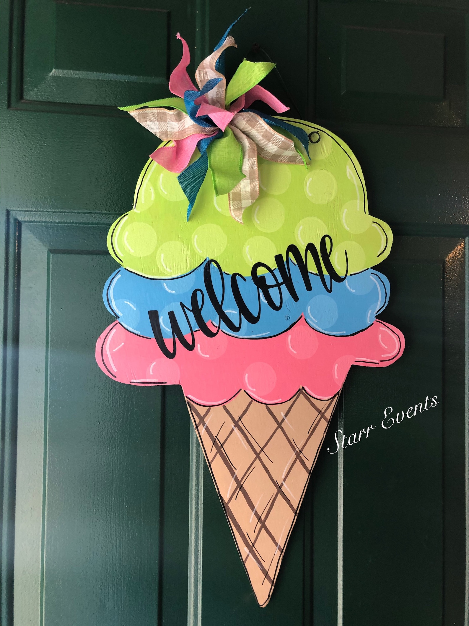 Ice Dream Welcome Door Hanger