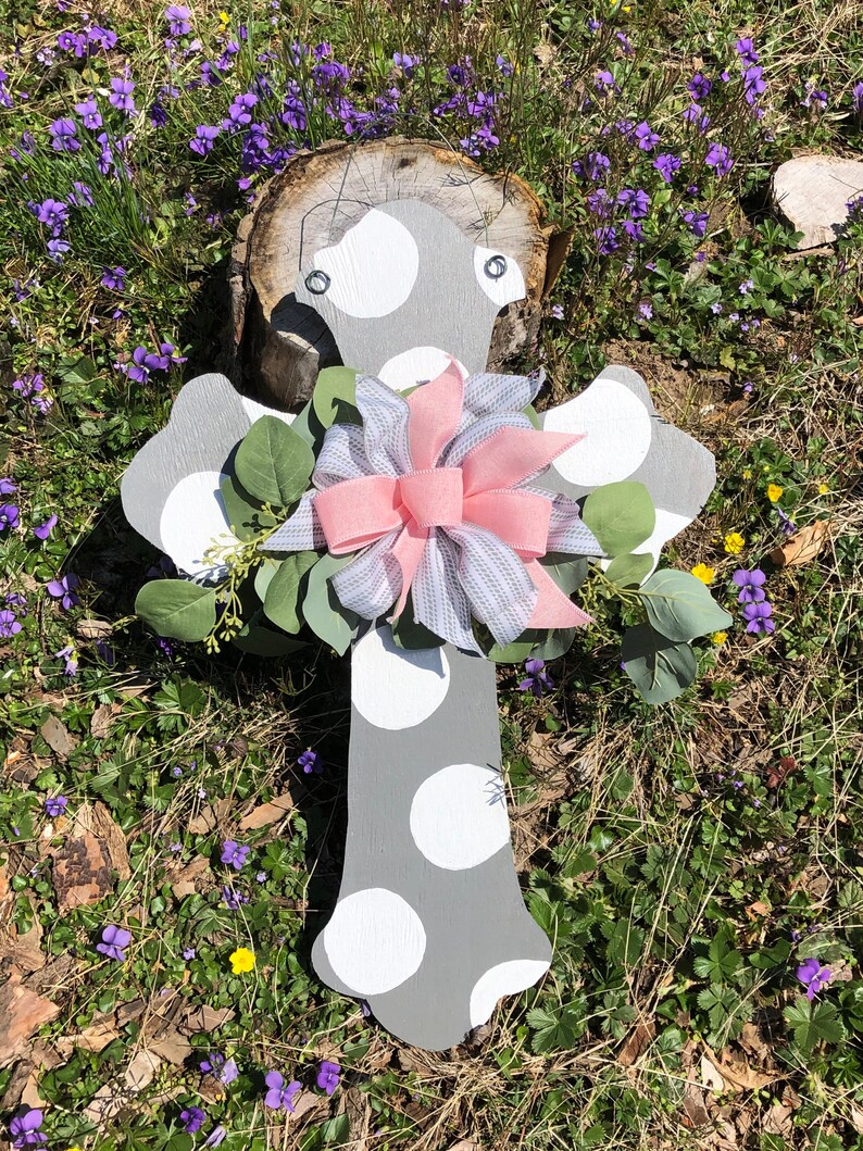 Cross door hanger. Cross door decor. Spring decorations. Etsy