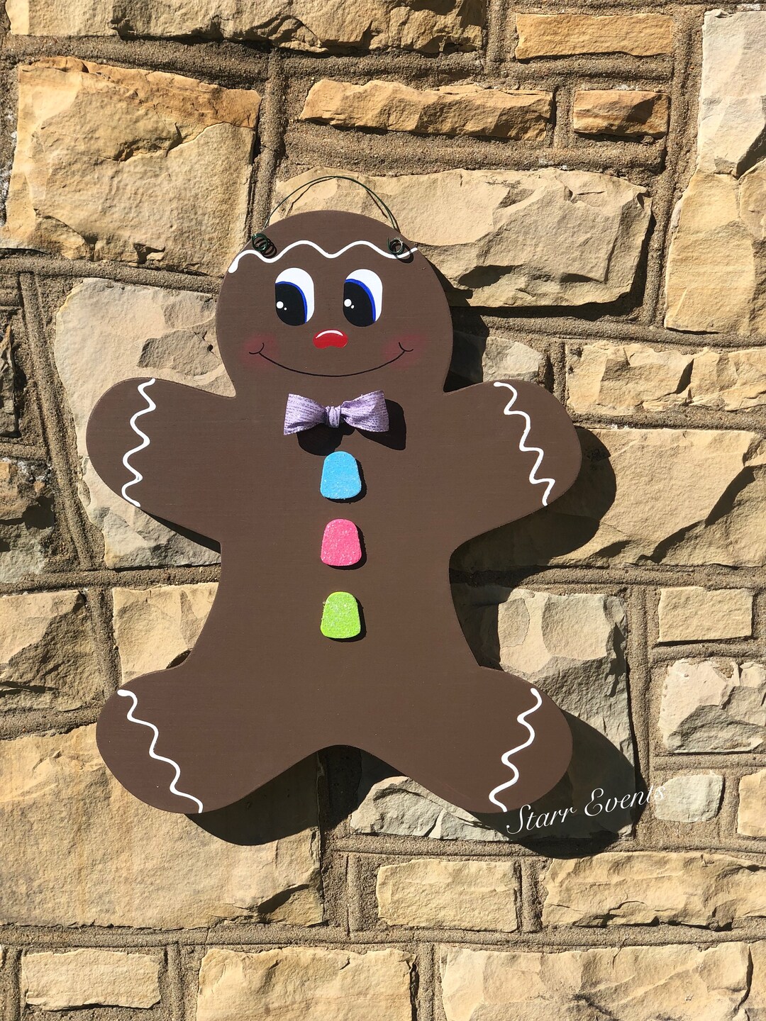 Christmas Door Hanger Gingerbread Man Christmas Decorations. Etsy