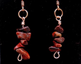 Tigerauge Splitterohrringe