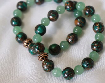 Edelsteen kralen stretch armband