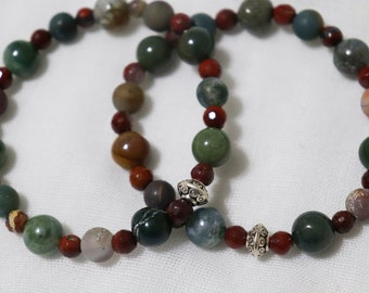 Edelstein Perlen Stretch Armband