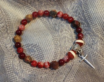 Dolk - Edelsteen Kralen Stretch Armband