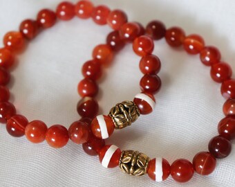 Edelstein Perlen Stretch Armband