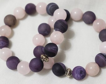 Edelstein Perlen Stretch Armband