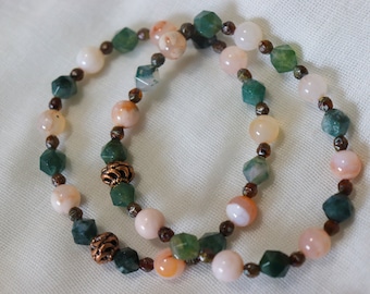 Edelstein Perlen Stretch Armband