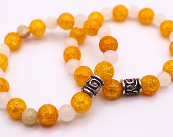 Edelstein Perlen Stretch Armband