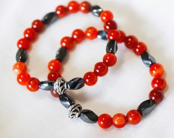 Edelstein Perlen Stretch Armband