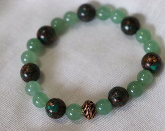 Edelstein Perlen Stretch Armband