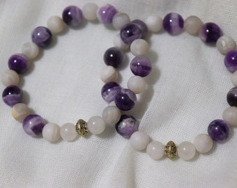 Edelstein Perlen Stretch Armband