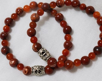 Edelstein Perlen Stretch Armband