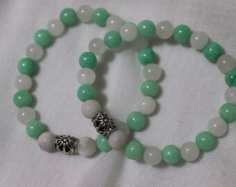 Edelstein Perlen Stretch Armband