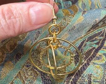 1 1/2 inch ringen 3D Dangle Earring